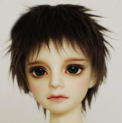 

M0101 children handmade toy 1/12 1/8 1/6 1/3 1/4 uncle Doll wig BJD/SD doll props Accessories Black brown gray short hair 1pcs