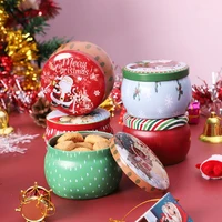 christmas scented candle tin jars round candle container empty christmas gift candy box 2 2oz soy wax can tinplate new 2020