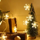 Рождественская Праздничная гирлянда со снежинками, питание от USB, 102040 светодиодов, уличная декоративная лампа для двора, новый год 2022