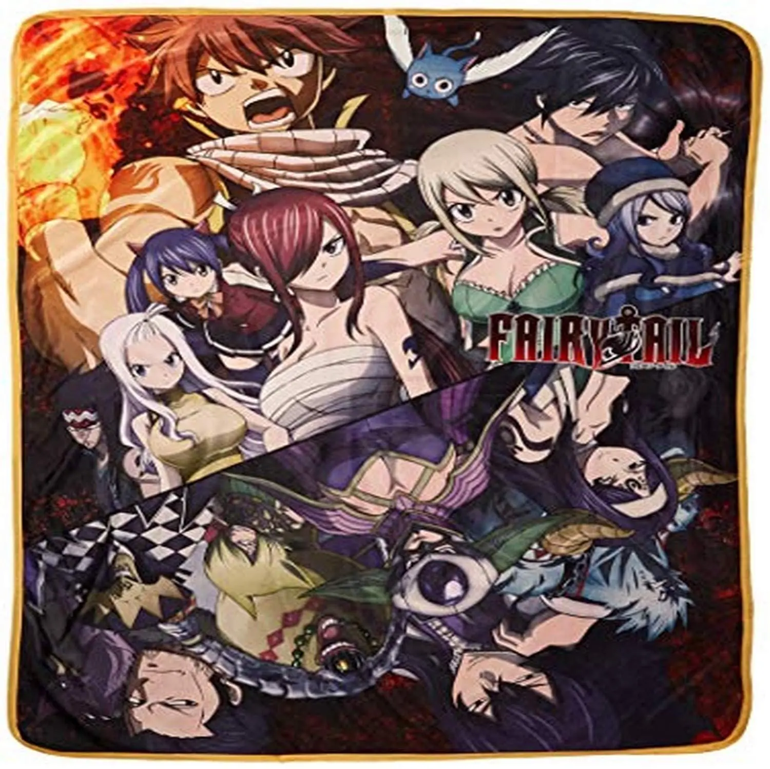 

Fairy Tail Blanket, One Size, Multi/Colored for bedroom bathroom livingroom decoration anime blankets cute blankets for beds
