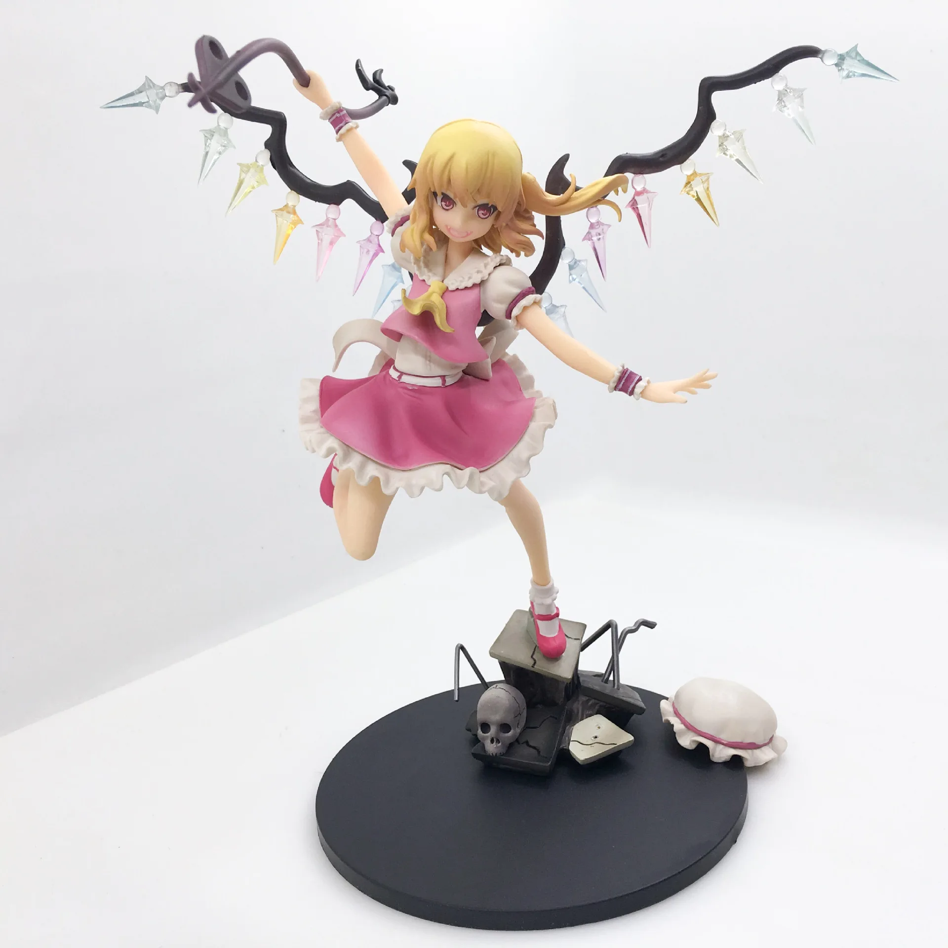 23 см японское аниме TouHou Project Flandre алое платье ПВХ фигурка модель коллекционные