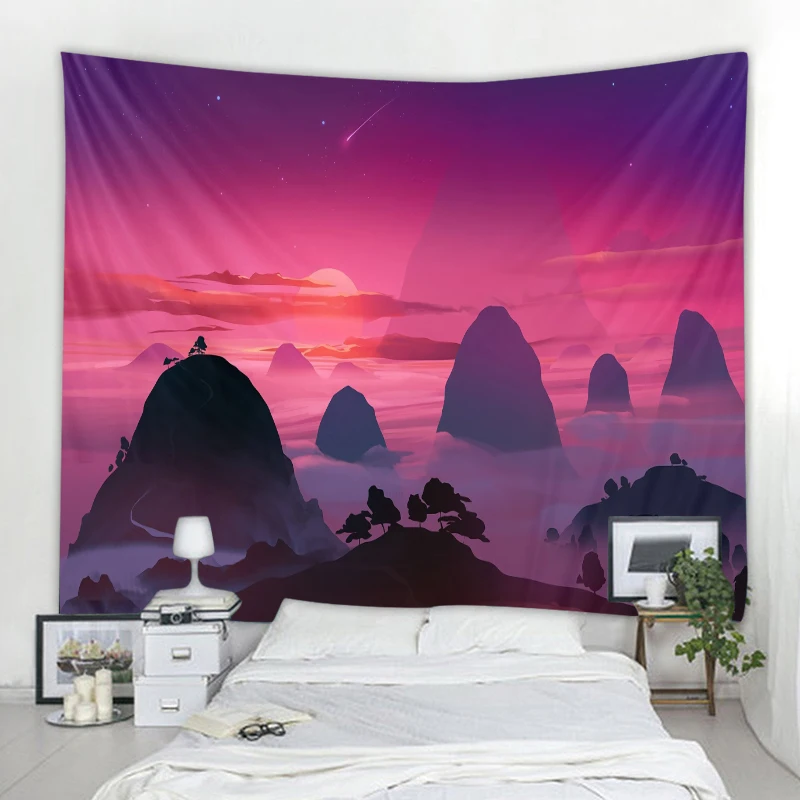 

Alpine Tapestry Mandala Bohemian Tapestry Nordic Art Style Decoration Hanging in Family Living Room Bedroom