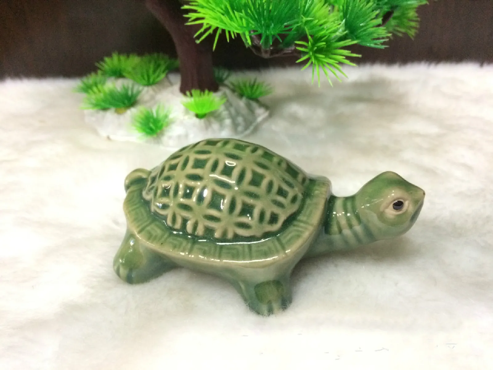 Керамическая черепаха аквариум фэн шуй керамические изделия интерьер животные