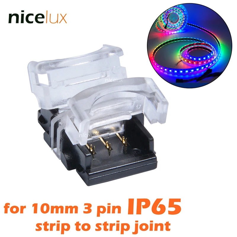 Водонепроницаемый светодиодный цифровой светильник 10 шт. 3 Pin мм IP65 WS2812B разъем