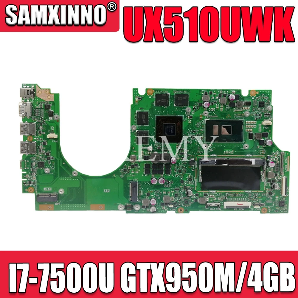 Материнская плата UX510UWK материнская I7 7500U GTX960M/4 ГБ для For Asus UX510 UX510UXK UX510UX UX510U