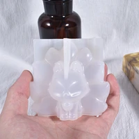 silicone resin mold three dimensional nine tailed fox shaped mold for table swing home decoration making diy craft epoxy tools
