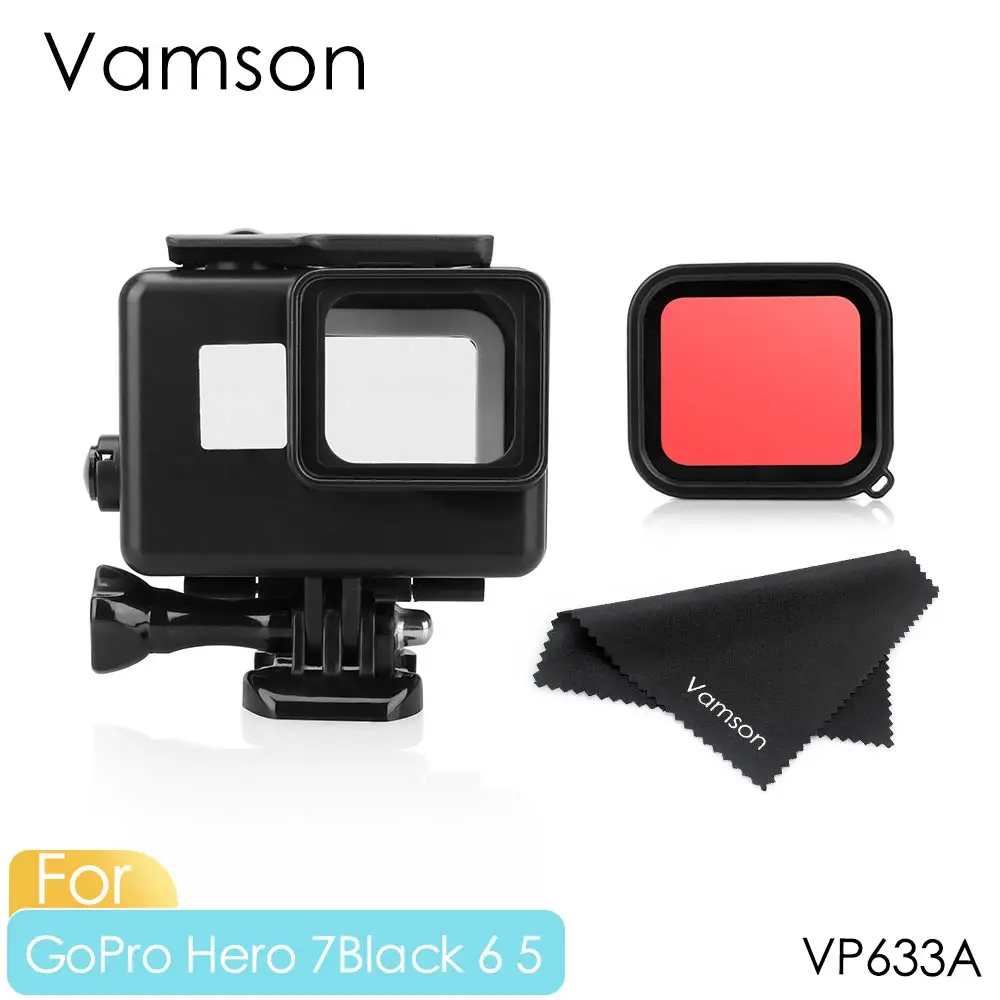 Vamson для Hero 7 6 5 водонепроницаемый 45 м подводный с креплением на основание защитный