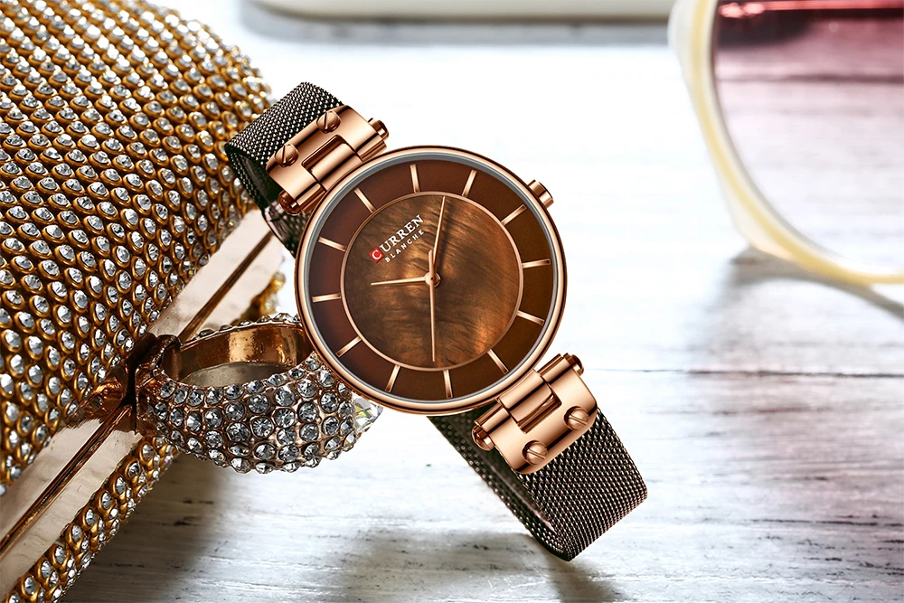 CURREN Women Watch Top Luxury Brand New Ladies Quartz Leather Waterproof Watches Reloj Mujer Girl Clock Relogio Feminino | Наручные часы