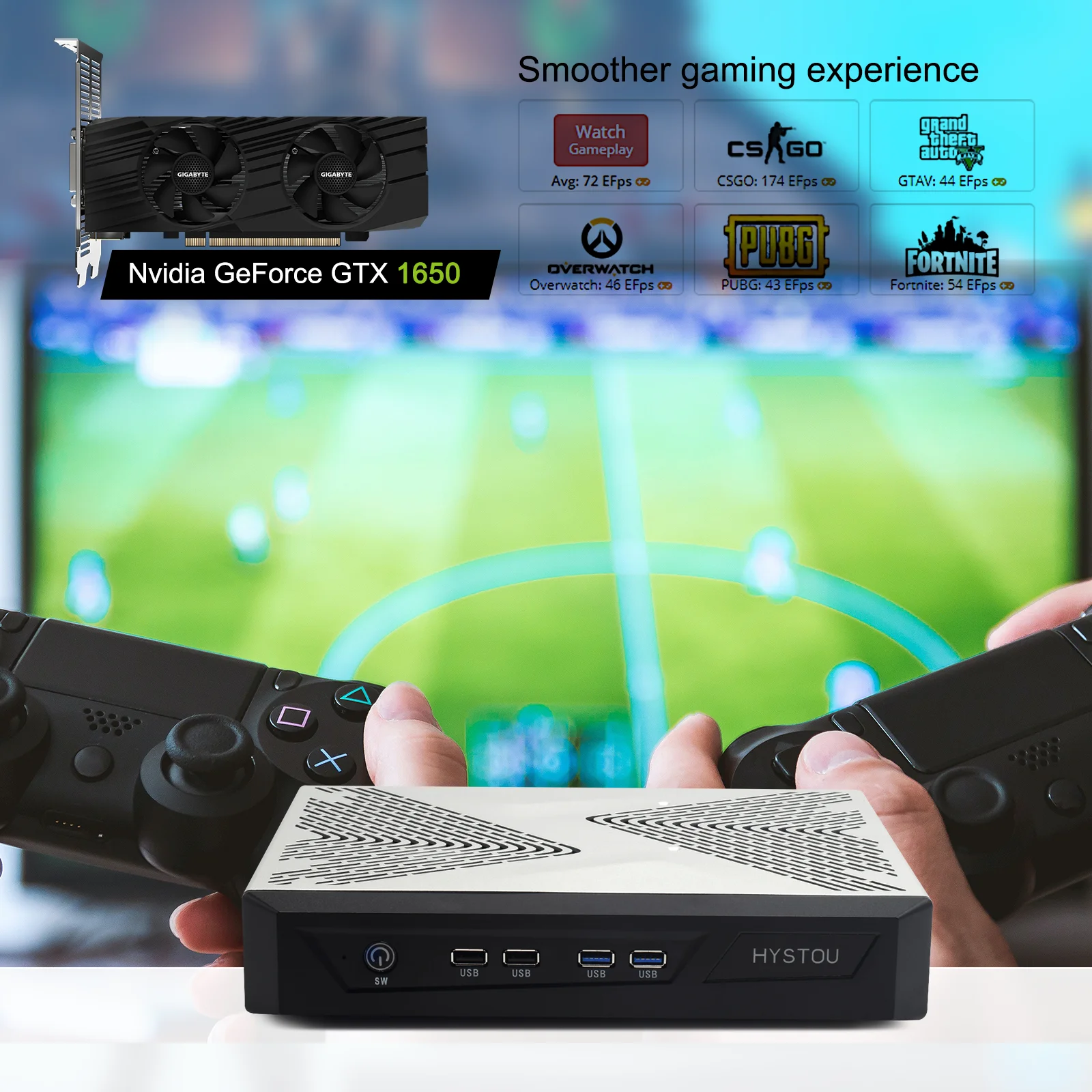 Verkaufen Mini Gaming PC NVIDIA GTX1650 4GB I7 9700F I5 9400F Mutil Desktop Computer Gamer Pc Windows10 Linux HD DVI DP 4 Displays 8K