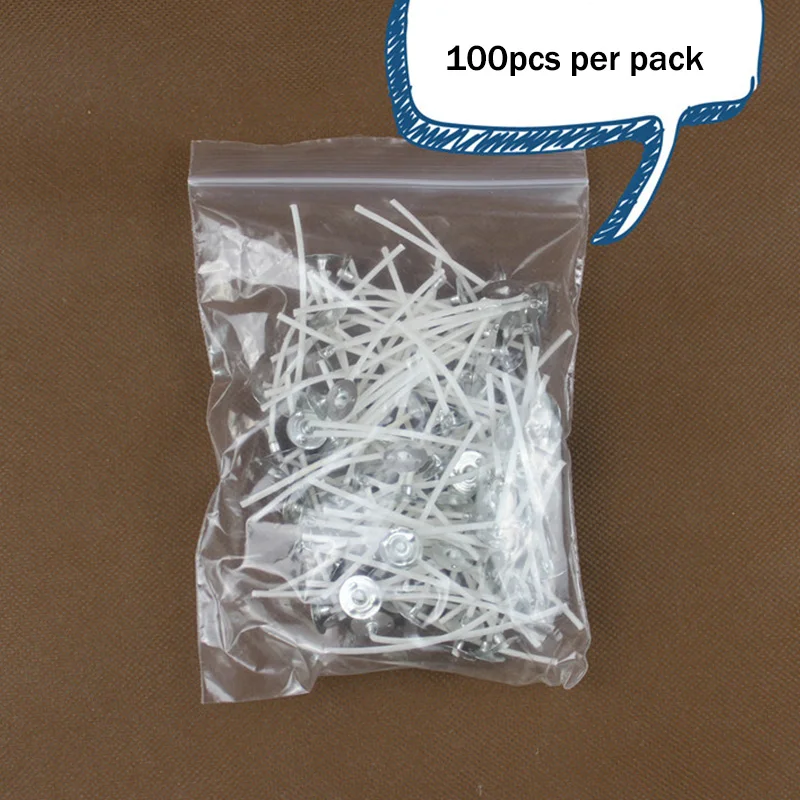 100PCS12/17 фитиль свечи хлопка беспламенный делая на день рождения рождественские