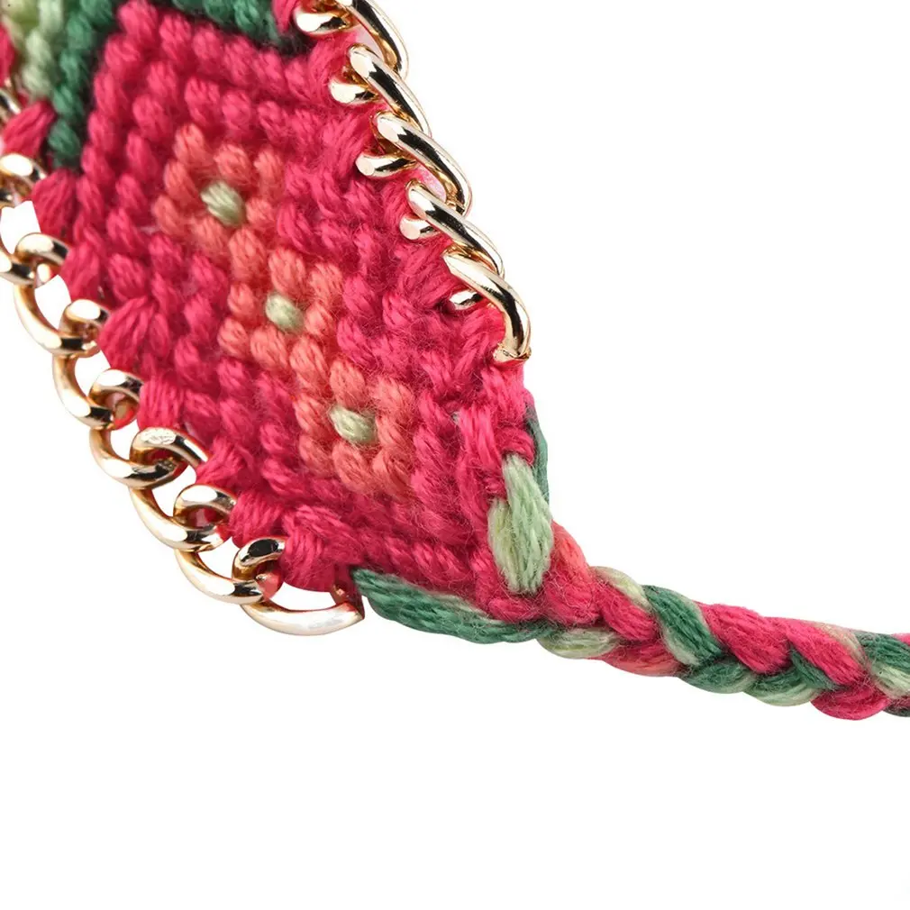 Женские GENEVA этнические смесь хлопка бренд ручной работы плетеный браслет со