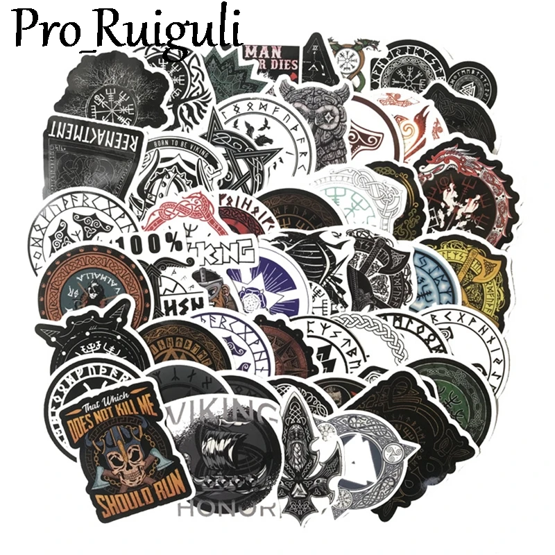 50pcs Vikings Children Scrapbooking Stickers Waterproof PVC Skateboard Guitar Suitcase Funny Graffiti Sticker Kids Classic Toy | Дом и сад