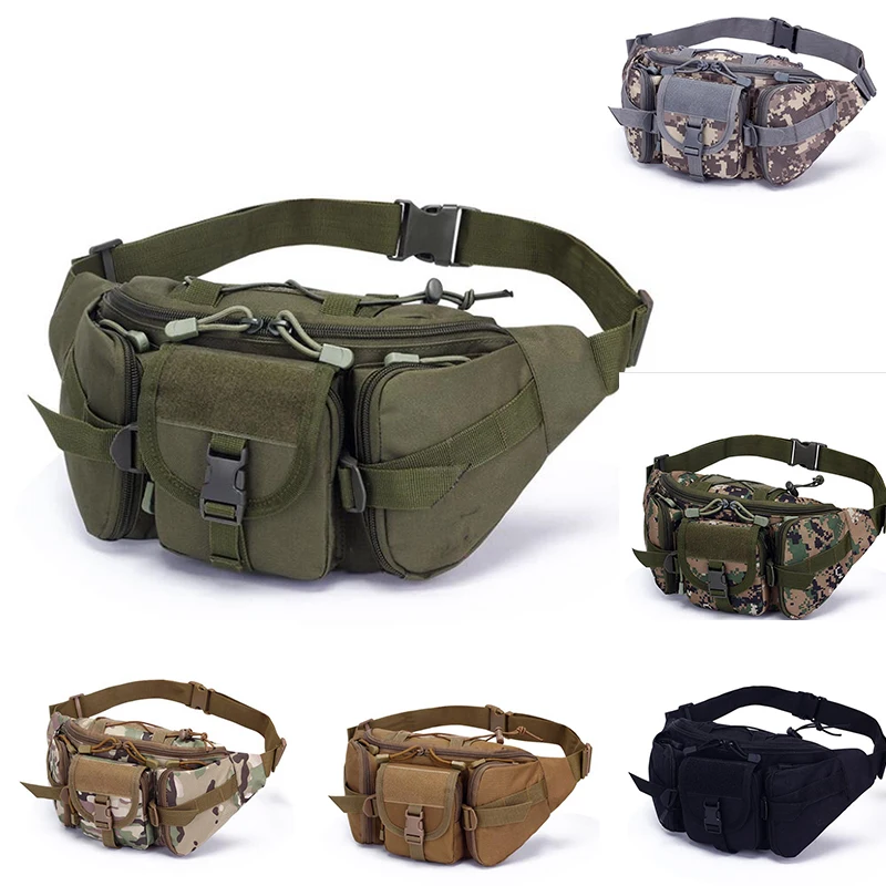

Outdoor Tactical Waist Pack Military Camping Hiking Hunting Trekking Army Waist Bag Phone Tool Utility Bag Camouflage Men Women
