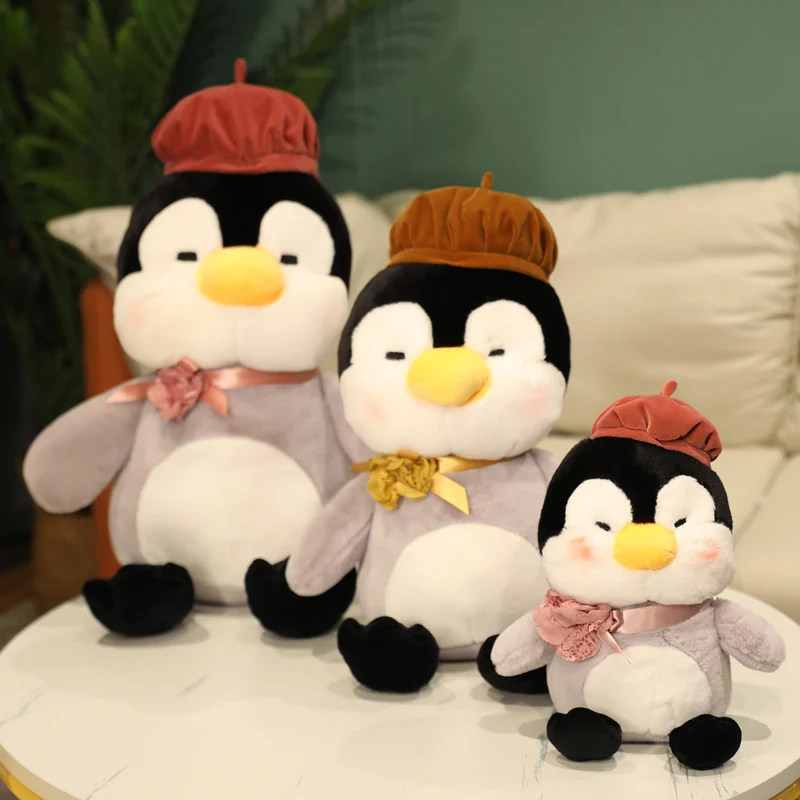 

Painter Penguin Doll Cute Cure Creative Ragdoll Bedside Sleeping Home Birthday Gift Children's Day Dress Up girl