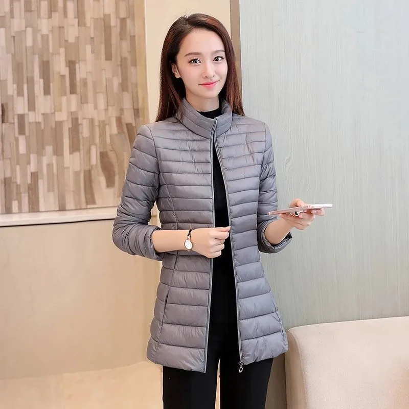 Зимняя куртка Женская большого размера облегающая брендовая хлопковая парка