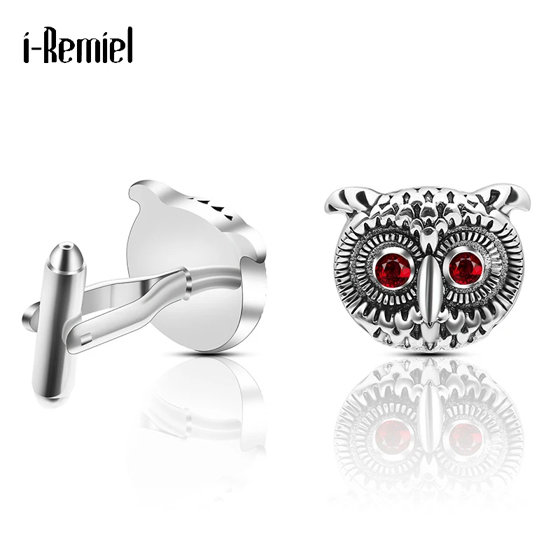 

Vintage Novelty Cufflinks Creative Owl Animal French Business Shirt Cuff Link Men's Decorative Men Jewelry Fashion Mens Gifts