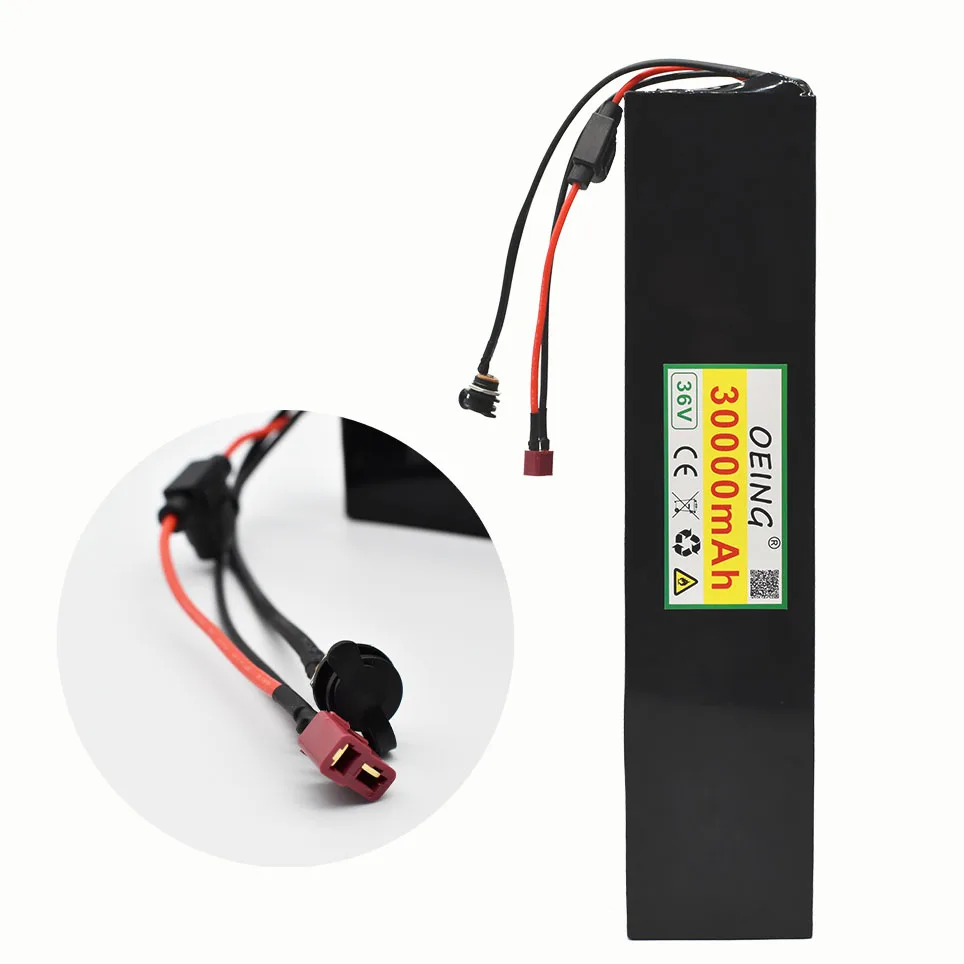 

2021 NEW 18650 lithium battery pack 36V 30ah, suitable for scooter, electric bicycle, built-in 30A BMS and fuse device 250w-600w