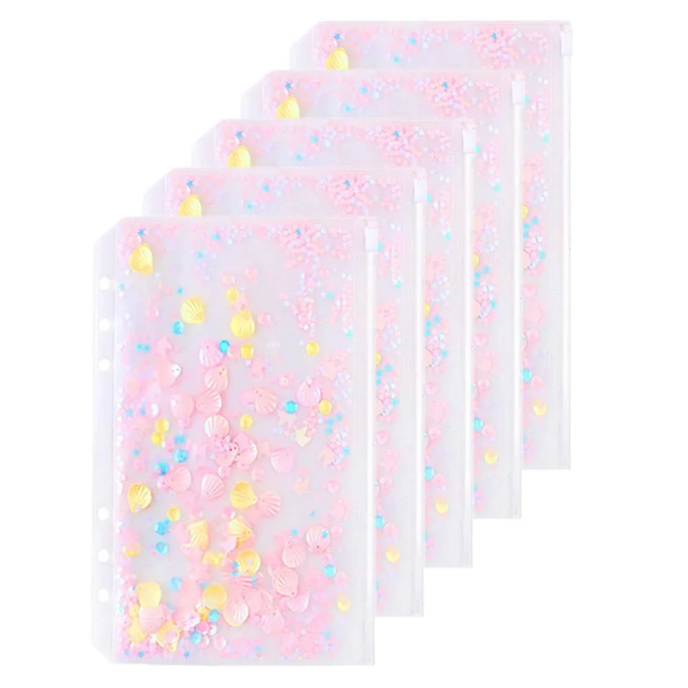 5 шт. милые блестящие пайетки Размер A6 внутренний карман стандартный держатель