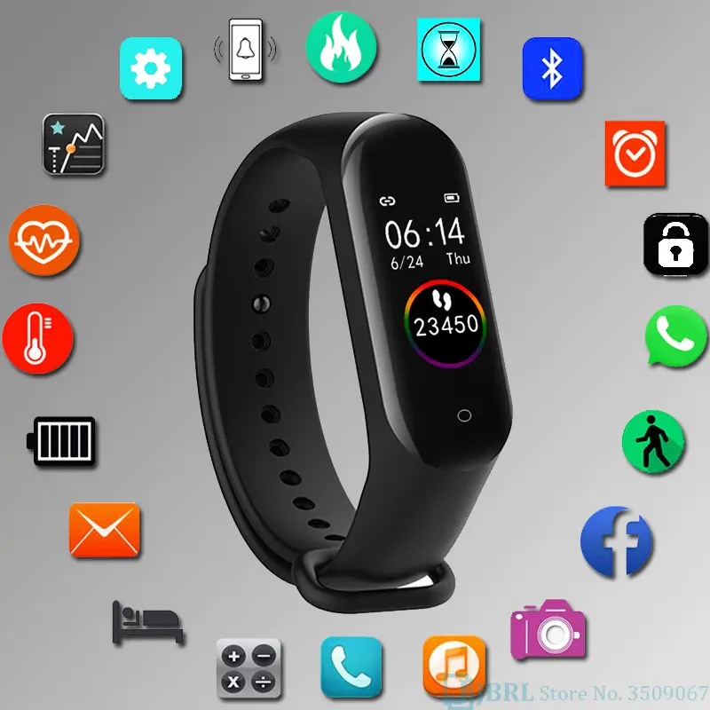 Новые цифровые часы браслет с цветным экраном спортивные для andriod сердечного