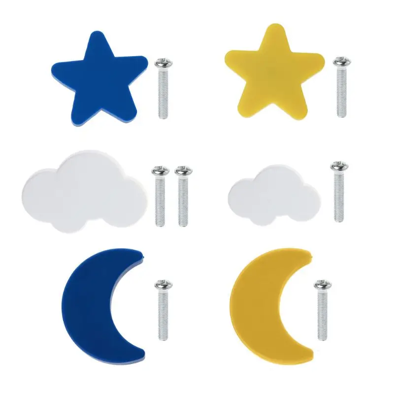 Ручки для детской комнаты мягкие резиновые ручки звезда луна облако мебель ящик