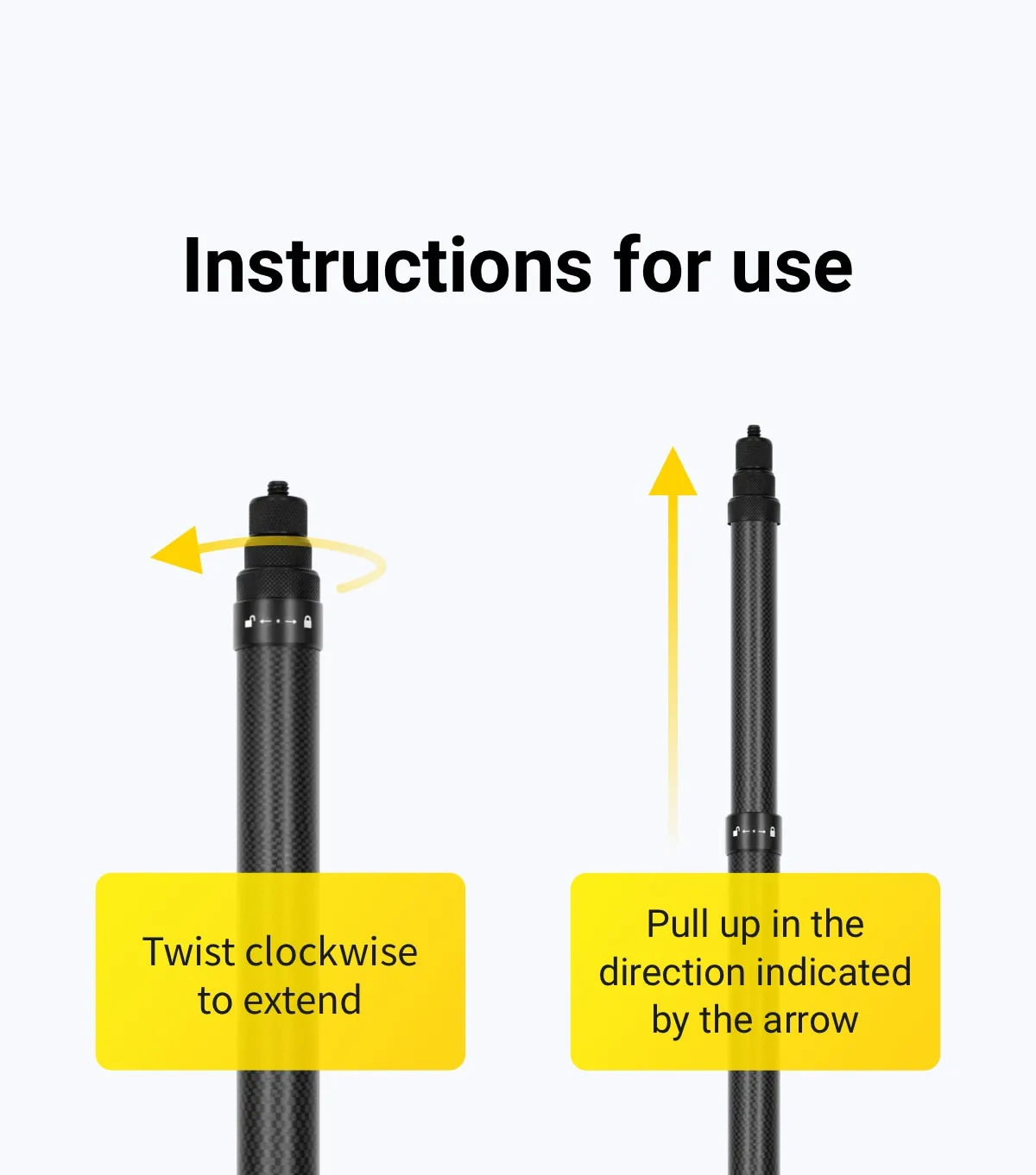 Insta360 селфи-палка из углеродного волокна 1/4 с винтовым портом Insta 360 невидимая селфи-Палка для Insta360 ONE X/EVO аксессуары