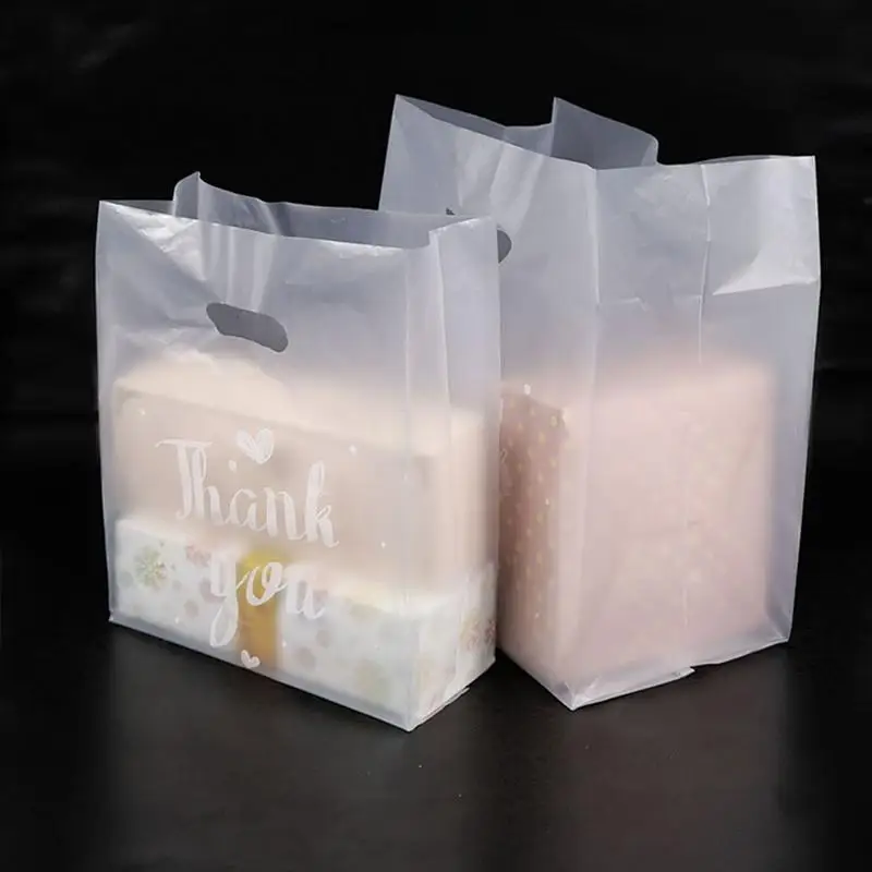 

50pcs Transparent Plastic Bags Toast Candies Bags Thicken Baking Packing Bags