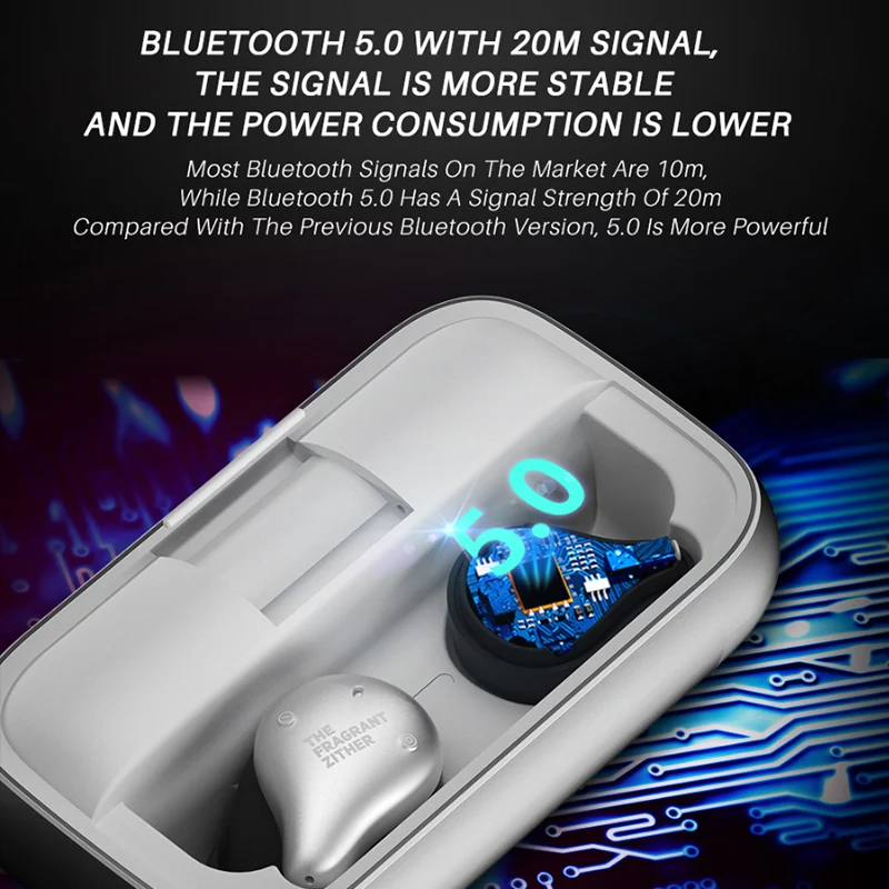 TWS-наушники TFZ X1 с поддержкой Bluetooth 5 0 и зарядным футляром | Электроника