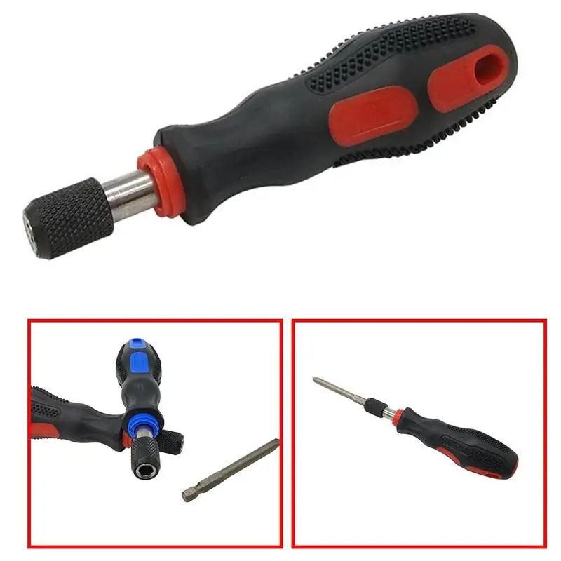 

1Pc 1/4 inch 6.35mm Screwdriver Handle Multifunction Driver Magnetic Non With Dismountable Soft Rubber Slip Handle Screw W2Y1