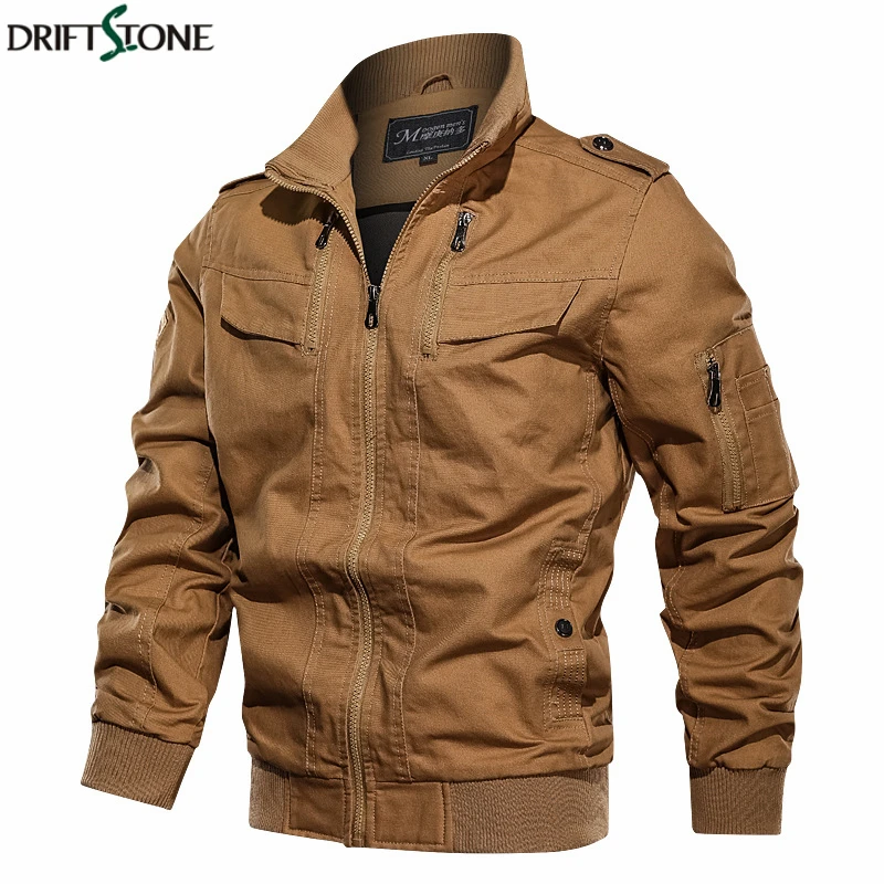 Мужская тактическая куртка-карго куртка-бомбер из хлопка в стиле