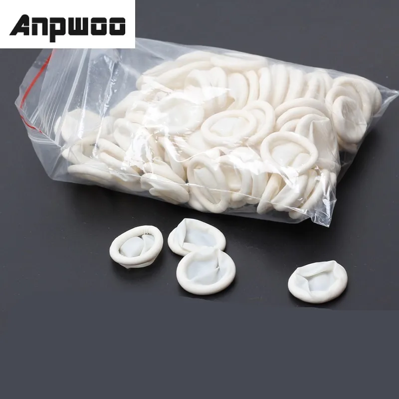 

50pcs Disposable Anti Static Rubber Latex Finger Cots Eyebrow Extension Gloves Practical Off Eyelash Extension Tool Accessories