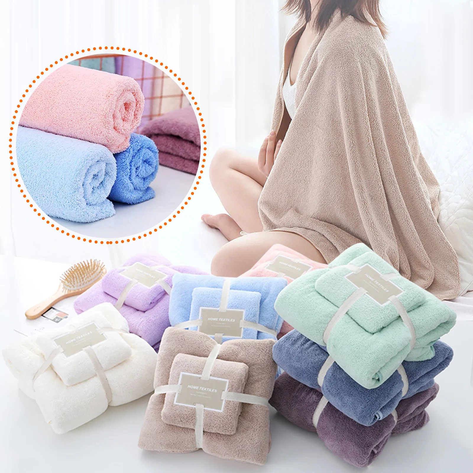 

100% хлопок 2 в 1 Банное полотенце и быстрое-набор банных полотенец из чистого хлопка высококачественное полотенце банное полотенце толстое м...