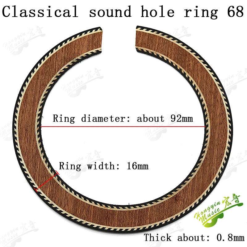 3PCS Guitar Sound hole Inlay WOOD For Classical guitar Accessories YKQ68 | Спорт и развлечения