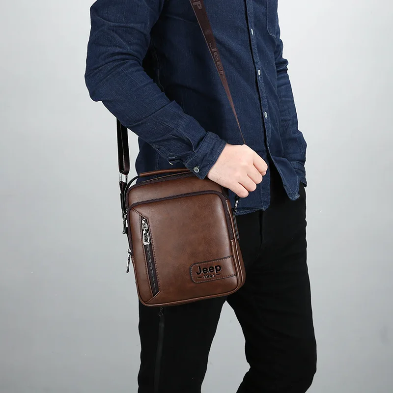 Роскошная брендовая винтажная сумка мессенджер мужская кожаная на плечо