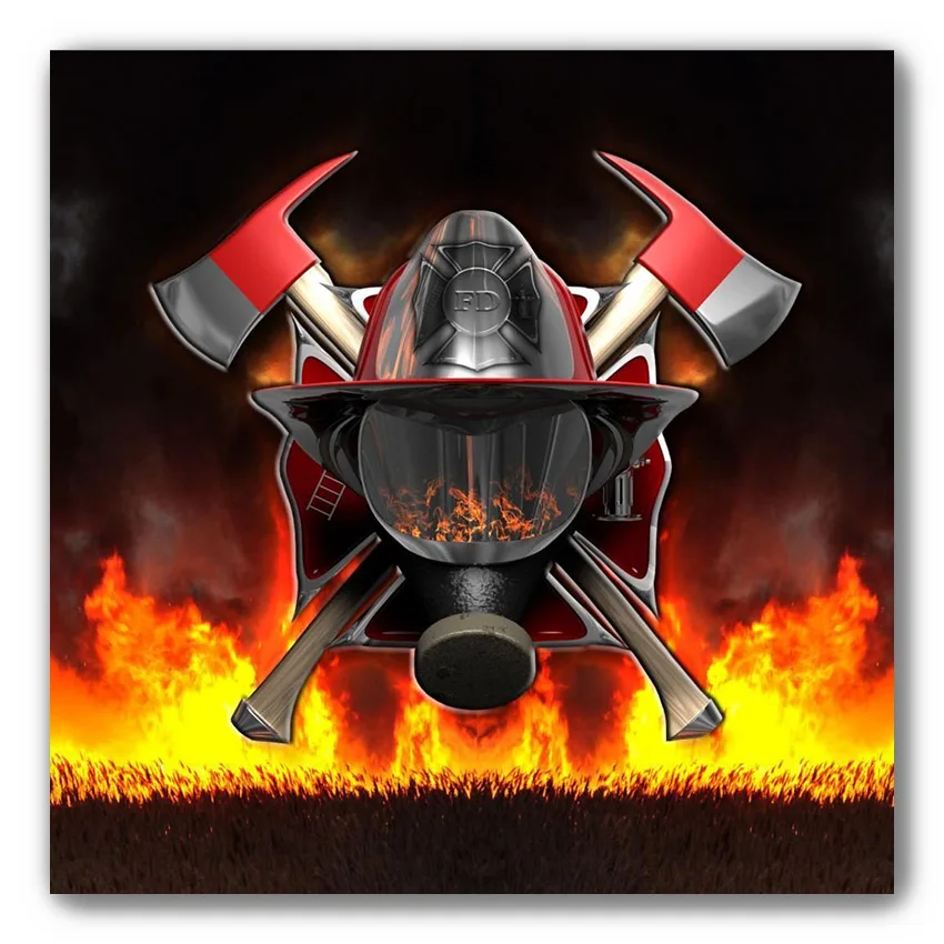 Картина с бриллиантами пожарный Алмазная вышивка крестиком Сделай Сам 5D полный