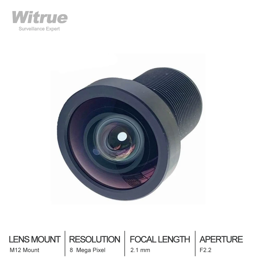 Witrue 8MP 2 1 мм CCTV объектив 1/2.7 дюймов без искажений F2.2 M12 крепление с 650nm ИК фильтром