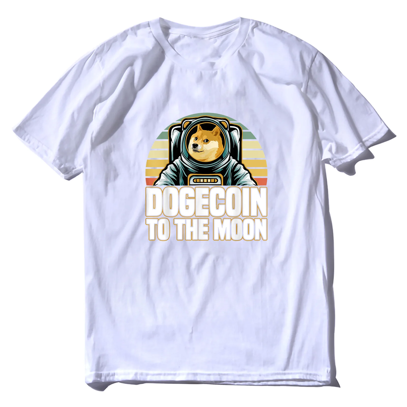 

Dogecoin To The Moon Crypto Meme Vintage Men's Novelty T-Shirt
