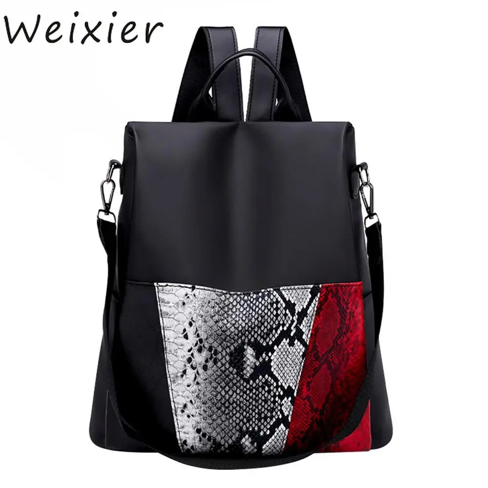 

WEIXIER Anti Theft School Bags Teenage Girls Saft waterproof Backpack Female Travel Fashion Daypack Rucksack Bag Mochila LL-42