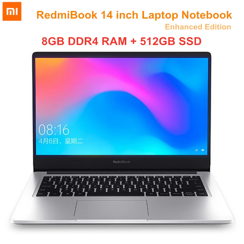 Оригинальный ноутбук Xiaomi RedmiBook 14-дюймовый с Windows 10 Intel Core процессором ОЗУ 8 Гб ПЗУ