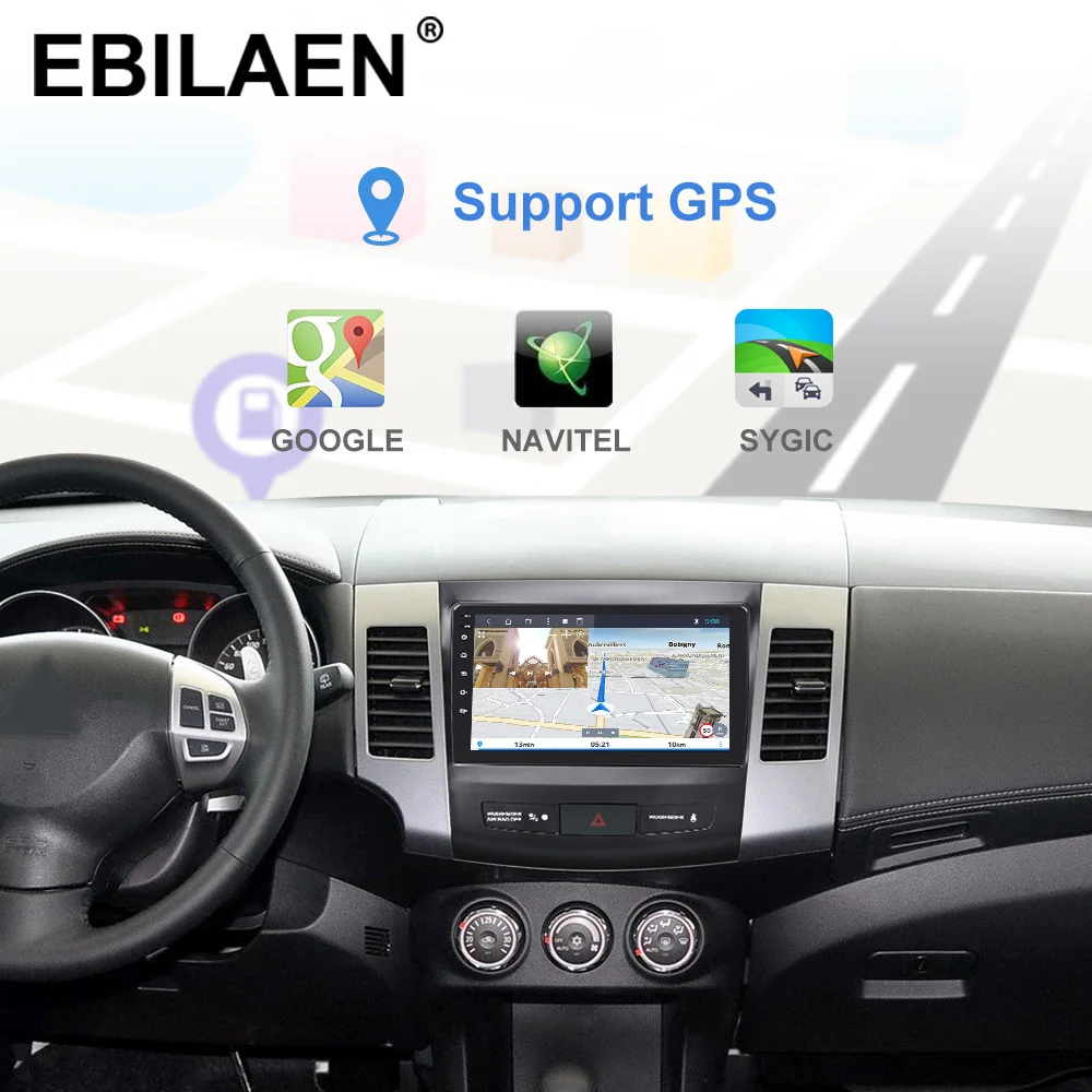 YUEMAIN автомобильный DVD мультимедийный плеер для Mitsubishi Outlander XL/2 2005- 2din Android 8,1 радио магнитофон навигация gps