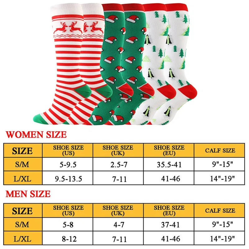 

6 Pairs Unisex Elastic Outdoor Compression Christmas Stockings Breathable Nylon Fitness Sport Camping Soccer Stocking Protect