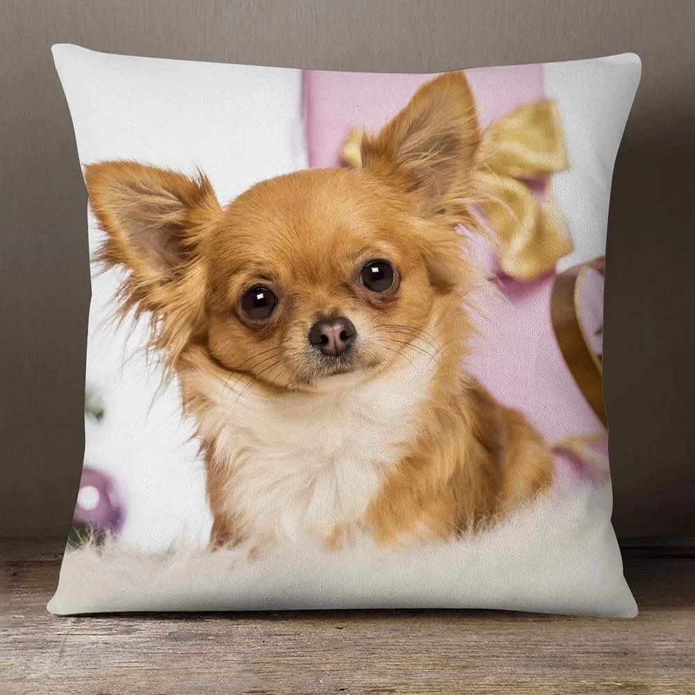 Милые собаки накидки на подушки Kirky Шнауцер YorkshireTerrier маленькая собака щенок