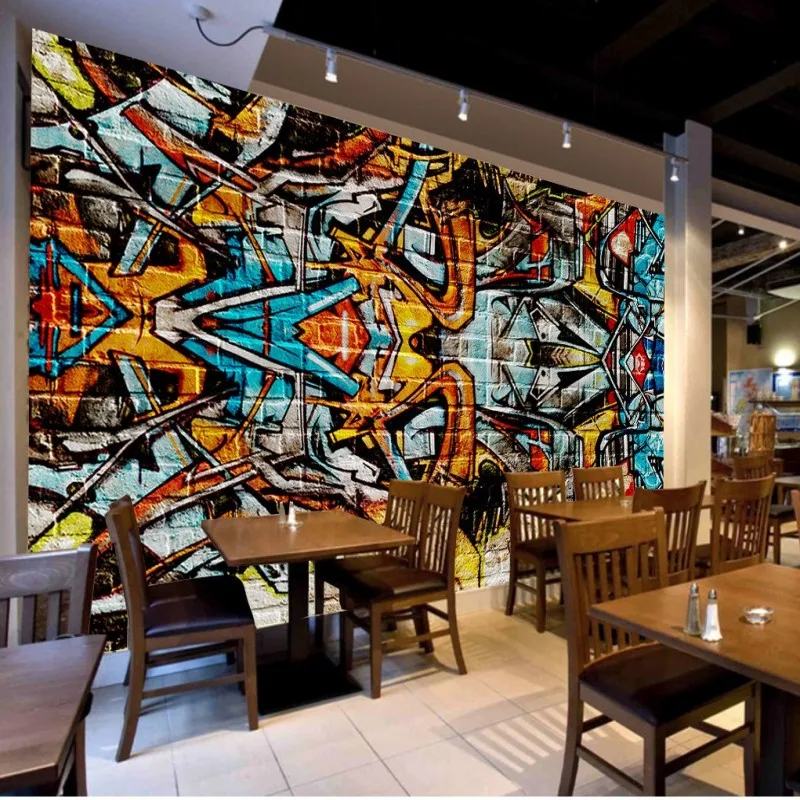 

Drop Shipping Custom Photo Wallpaper Custom Graffiti Decoration Background Wall Restaurant Studio Bar KTV Corridor Wallpaper