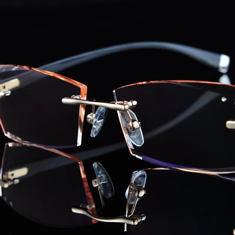 Очки мужские с прозрачными цветными линзами без оправы 615|glasses clip|glasses opticaleyeglass