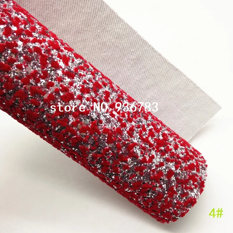 MQ073F 30X134 см мини-рулон блестящей ткани Флокированная блестящая кожа для