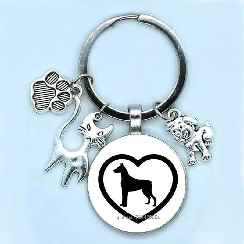 Новинка 2022 цепочка для ключей из сплава с надписью на тему любви кота домашнего