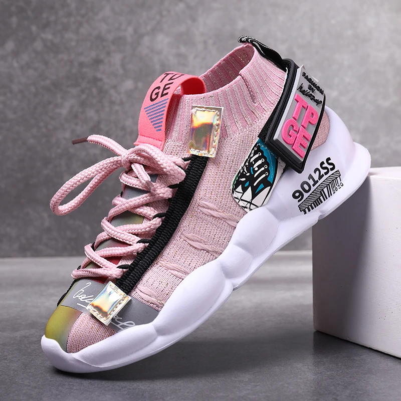 2019 новая детская светящаяся обувь для бега Fly Knitti подошва дышащая Спортивная