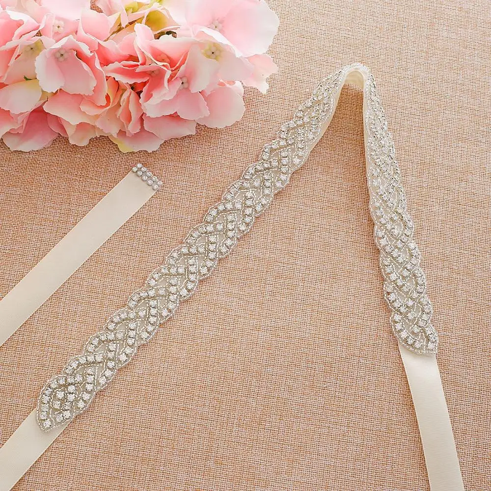 Пояс со стразами для свадебного платья пояс с атласной лентой свадебный невесты