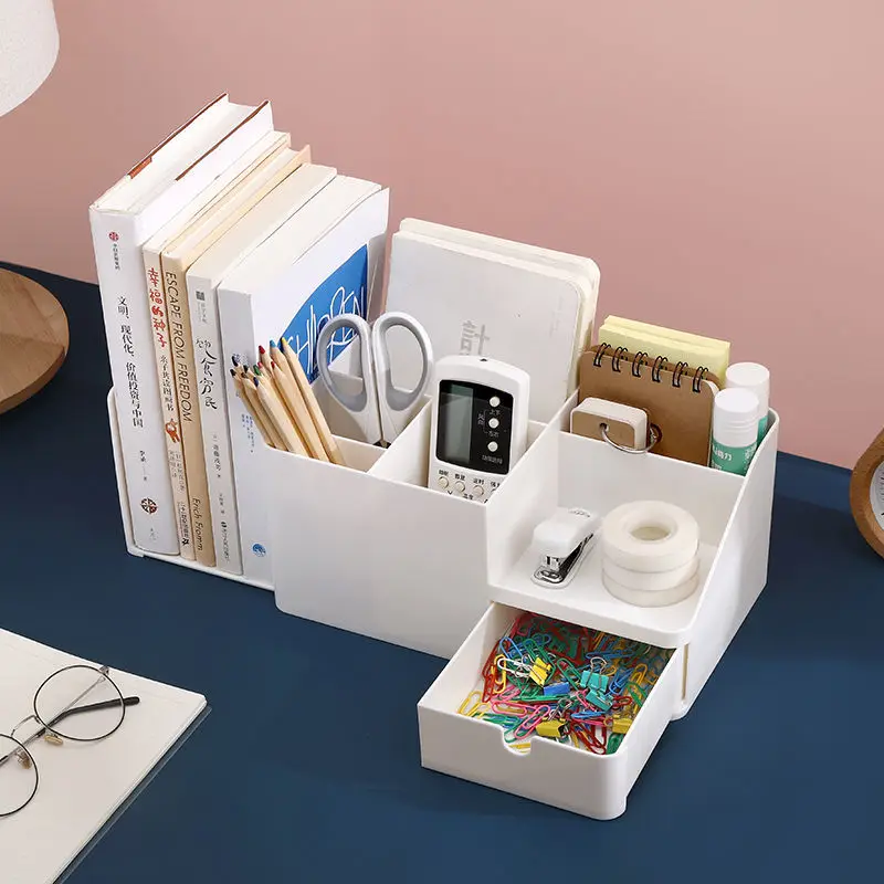 

Pen Holder Office Desktop Storage Box Student Debris Sorting Rack Storage Artifact Stationery Drawer Bookshelf Desk Rack