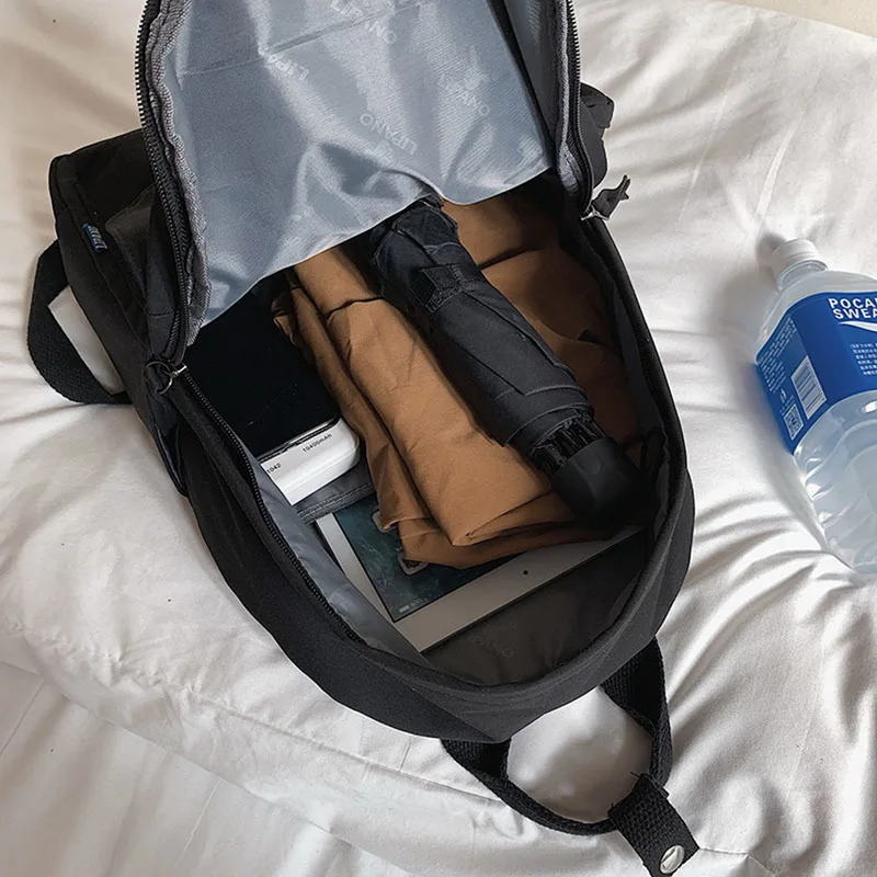 Женский холщовый рюкзак водонепроницаемый Розовый школьный для ноутбука сумка