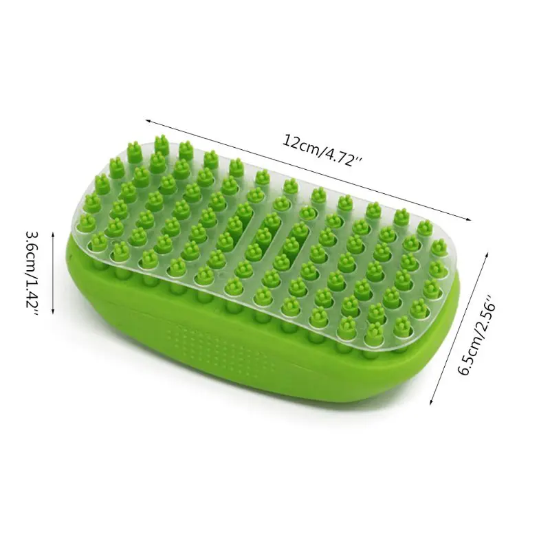 

Pet Bath Massage Brush Comb Grooming Tool with Soft Rubber Bristles for Dog Cat LX9C